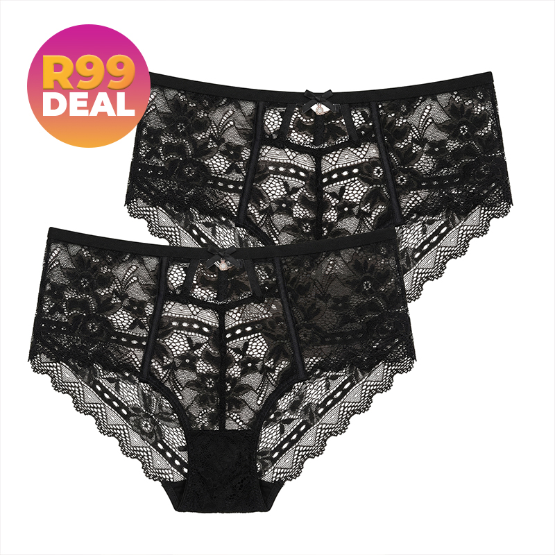 2x Ladies Boyleg Panty