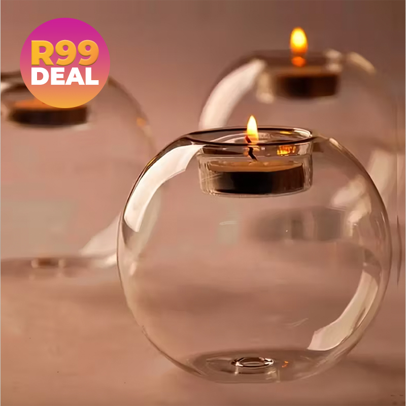 Round Borosilicate Glass Tealight Candle Holder
