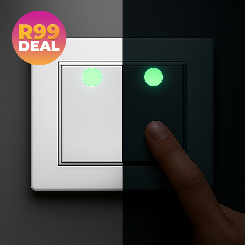 2x 104-Piece Glow-in-the-Dark Light Switch Sticker Sets