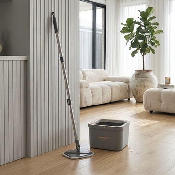 Spin Mop and Square Bucket with Replacement Pads