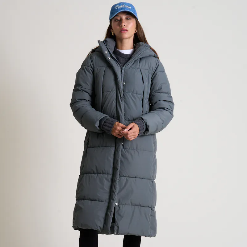 Ladies Long Length Puffer Jacket with Hood Ladies Long Length Puffer Jacket with Hood