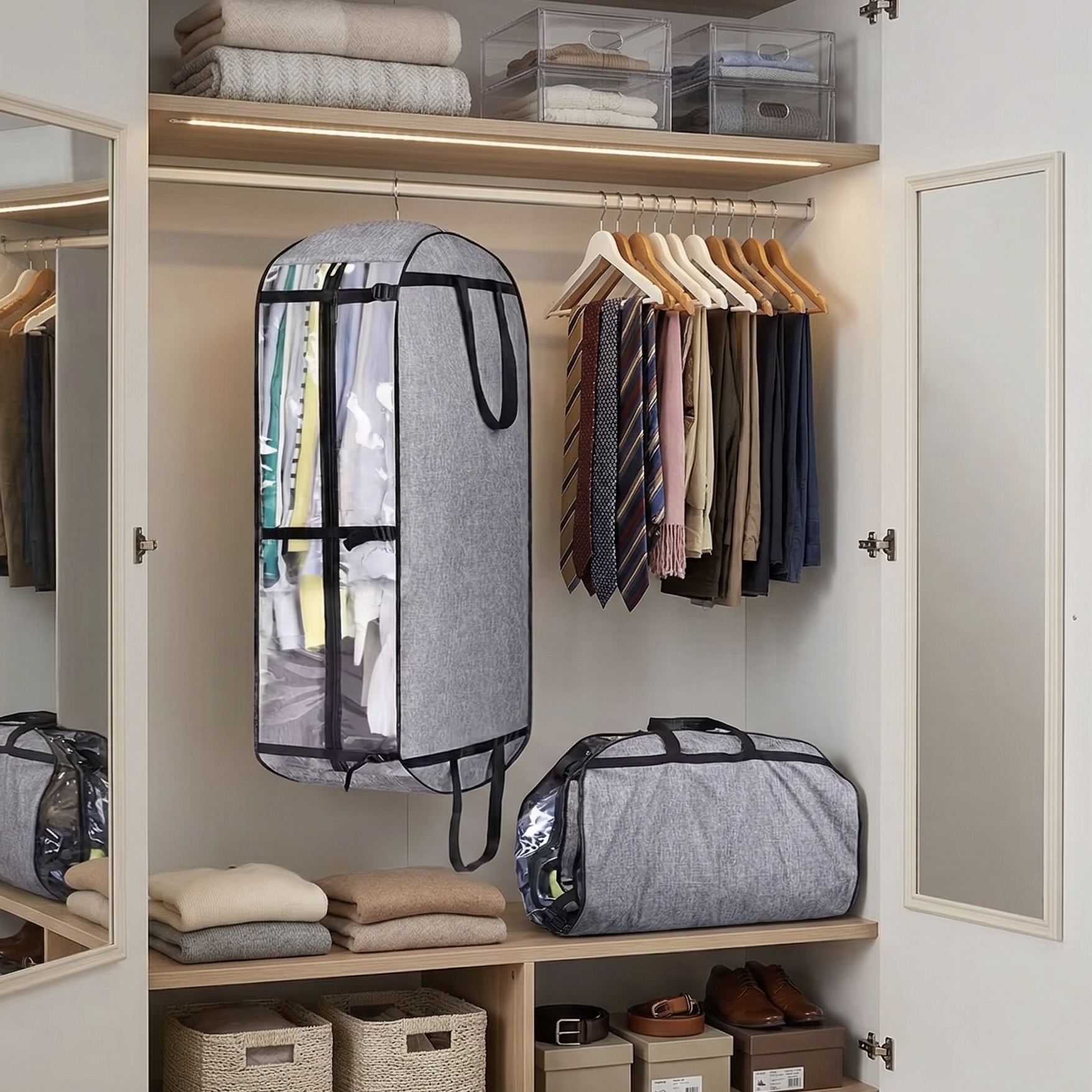 2-in-1 Expandable Garment Storage and Travel Bag