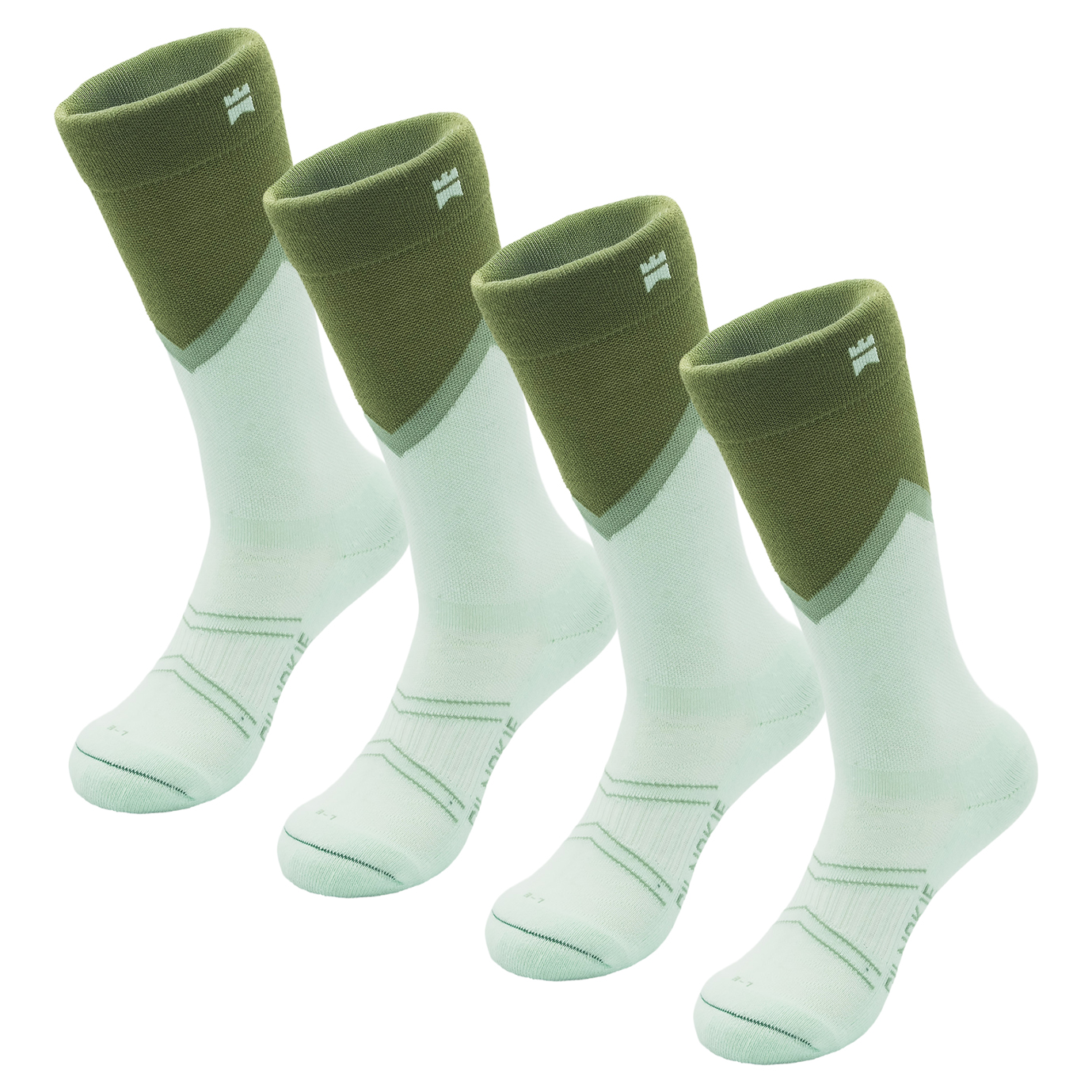 4x Unisex Sport Tilt Crew Height Socks