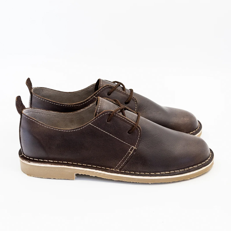 Men's Chocolate Genuine Leather Vellies