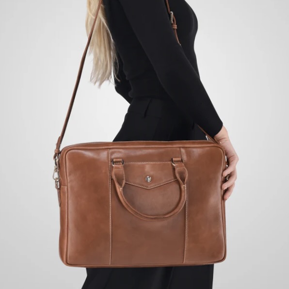 Genuine Leather Paris Briefcase