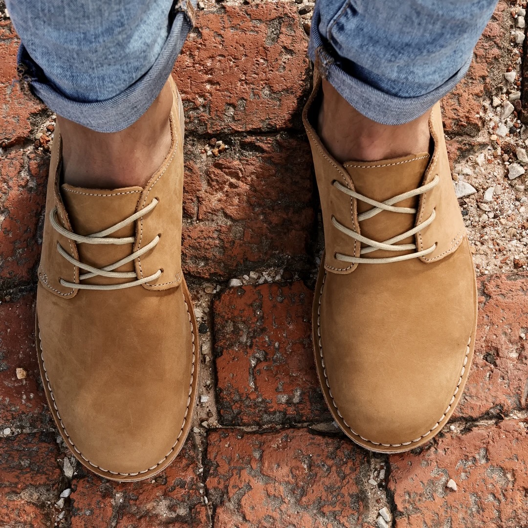 Men's Cinnamon Genuine Leather Vellies