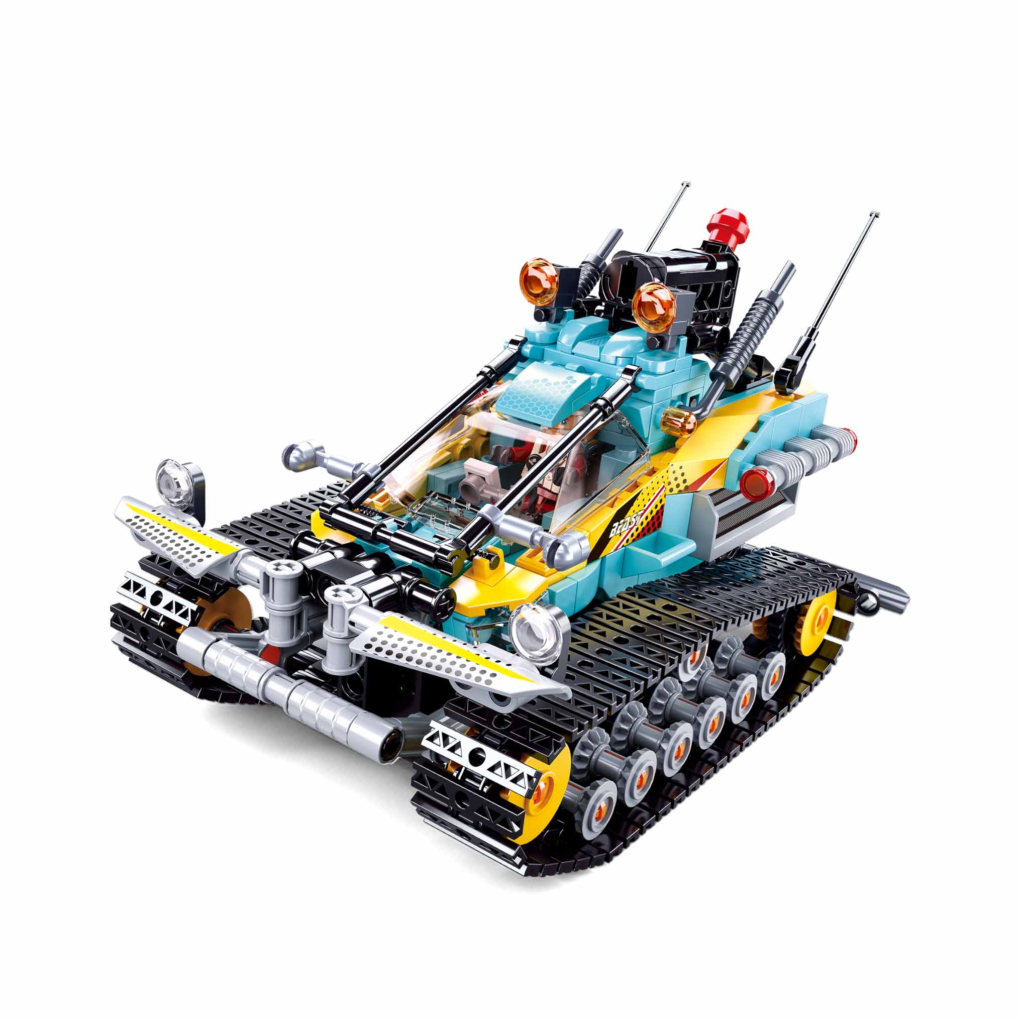 530-Pieces Power Bricks R/C Scorpio Scout Car Building Set (Model: M38-B1021)