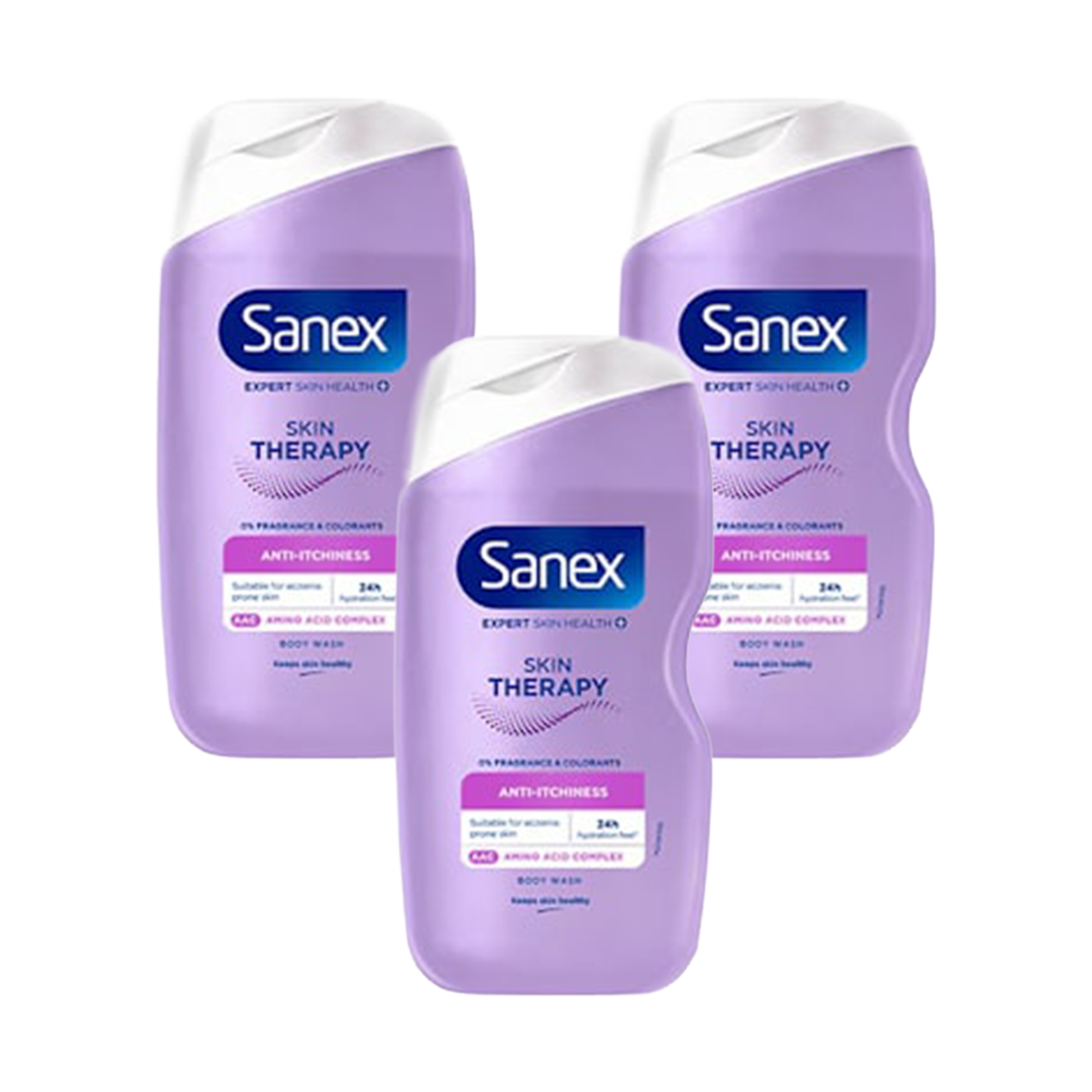 3x 450ml Unisex Skin Therapy Shower Gels