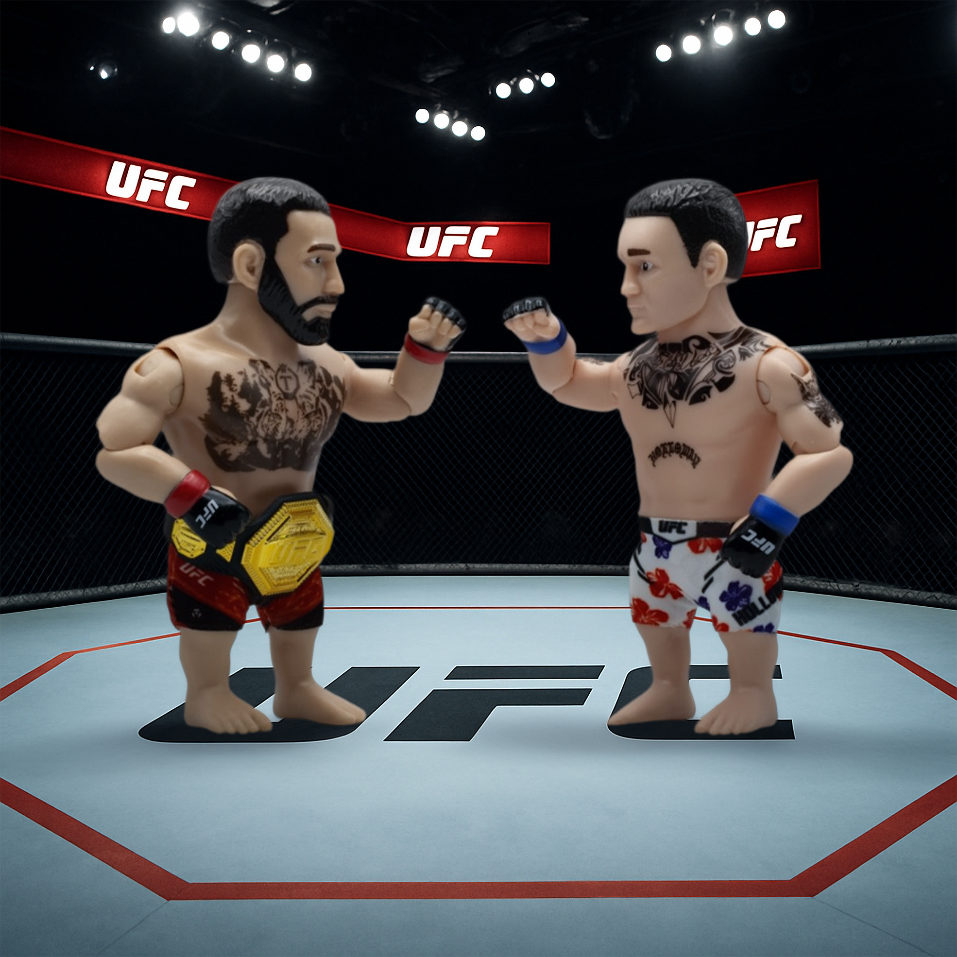 2x Collectible Legendary Fighter Figures