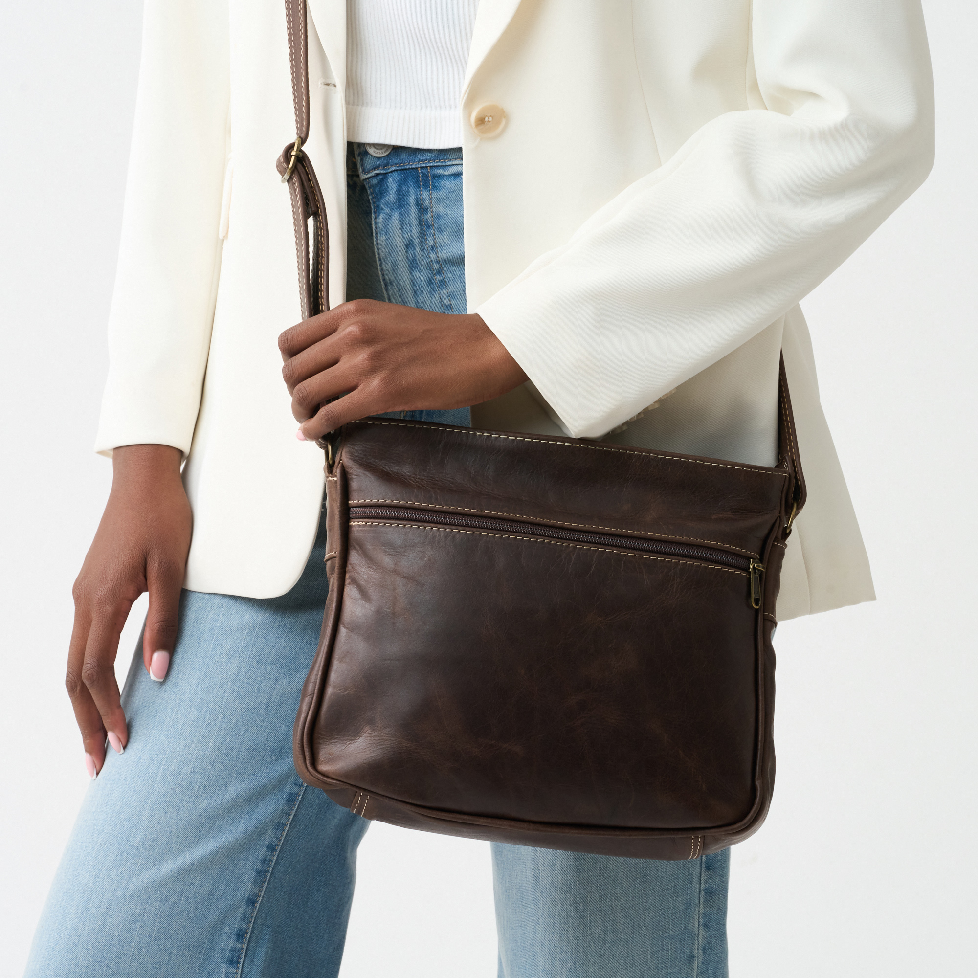 Genuine Leather Crossbody Slingbag