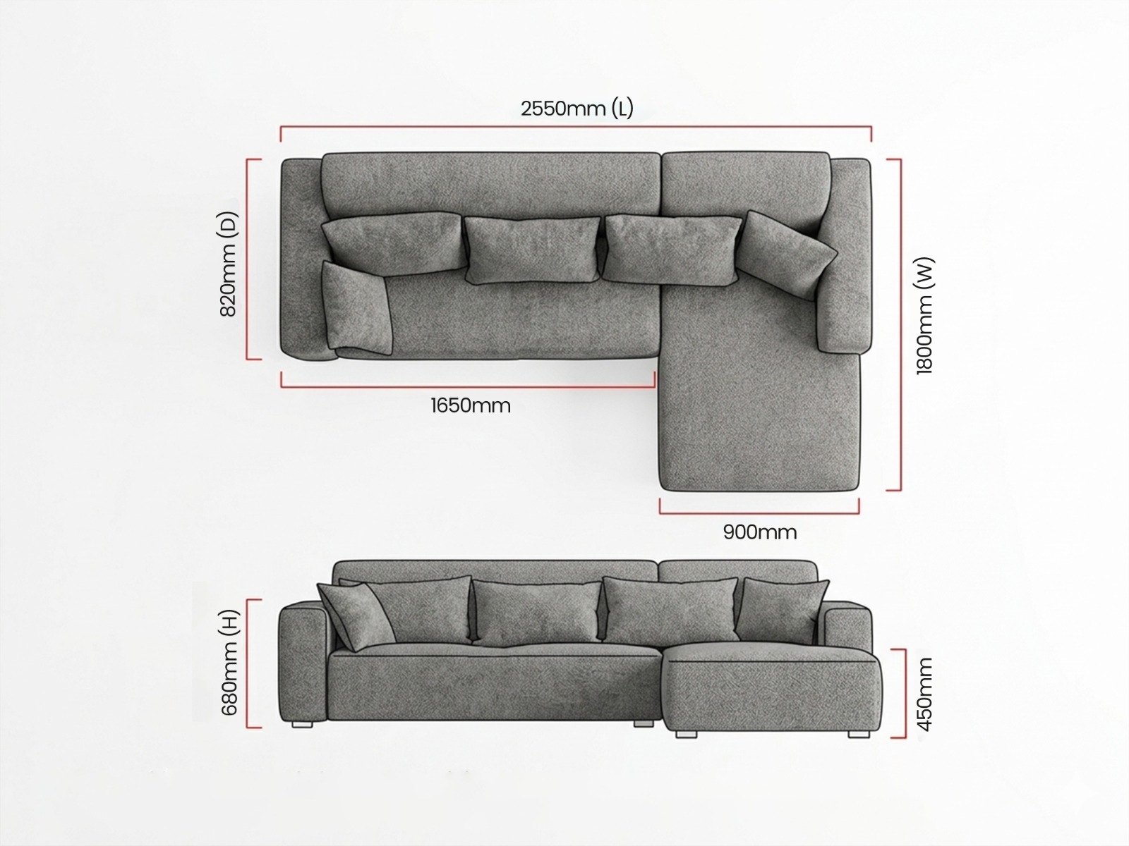 33% off on 2-Piece L-Shape Couch | OneDayOnly