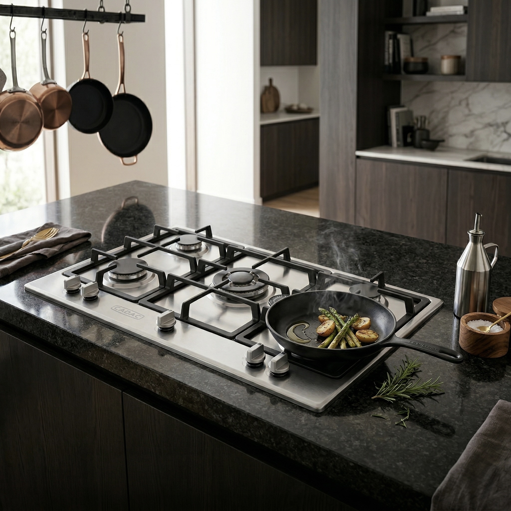5 Burner Stainless-Steel Gas Hob