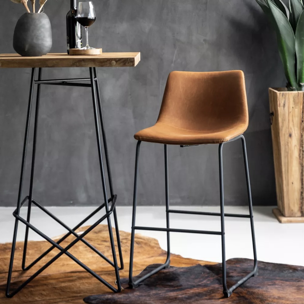 Contemporary Upholstered Tall Bar Chair