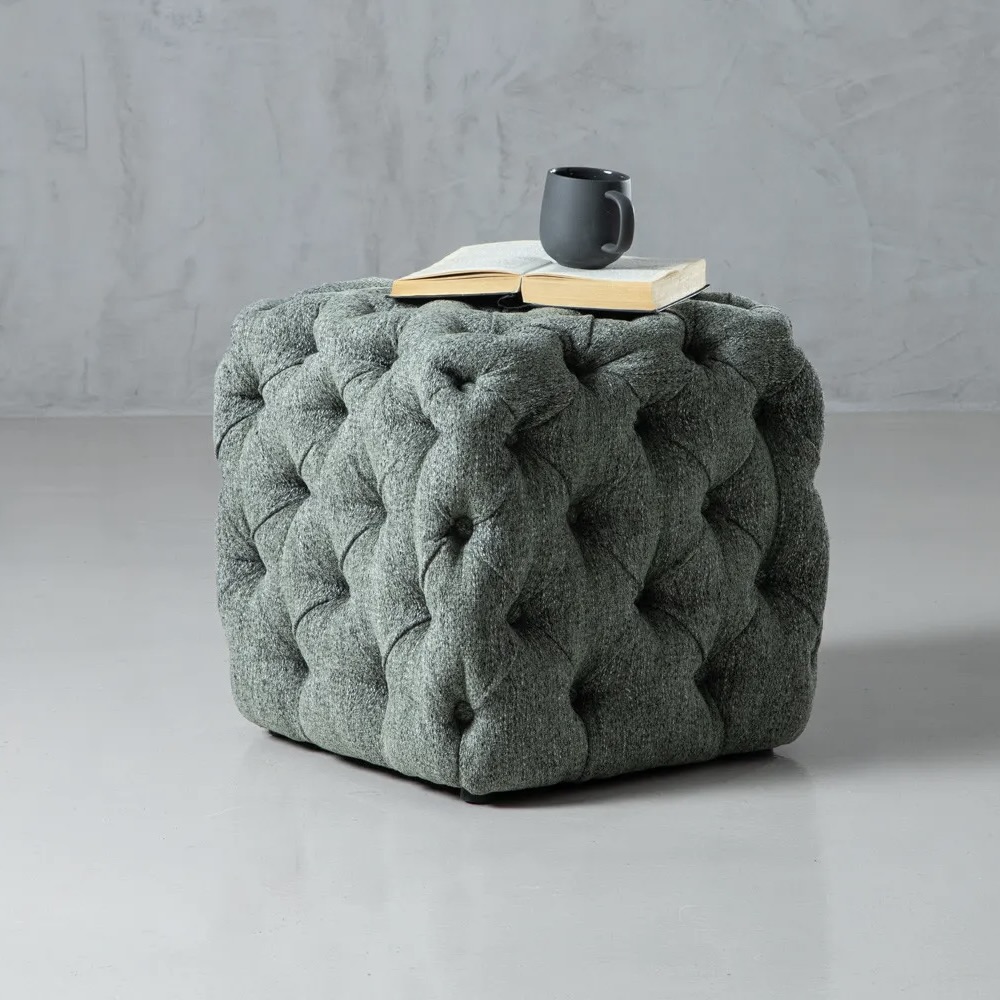 Boucle Cube Ottoman