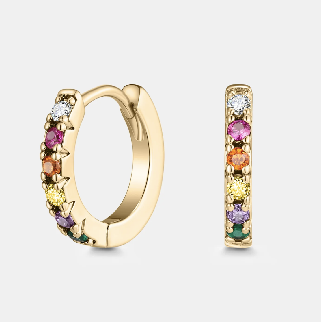 Vibrant Mini Hoop Earrings