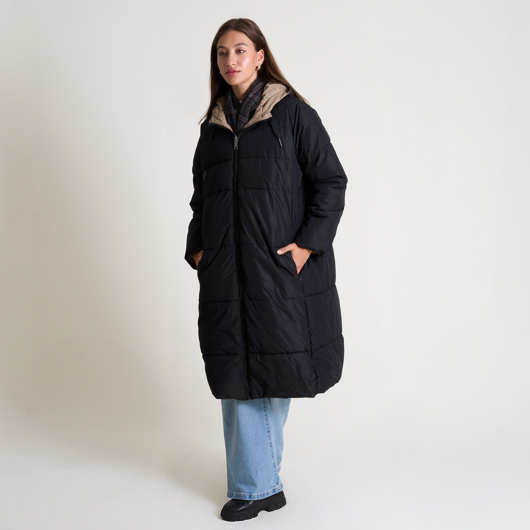 69% off on Ladies Longer Reversible Puffer with Hood | OneDayOnly