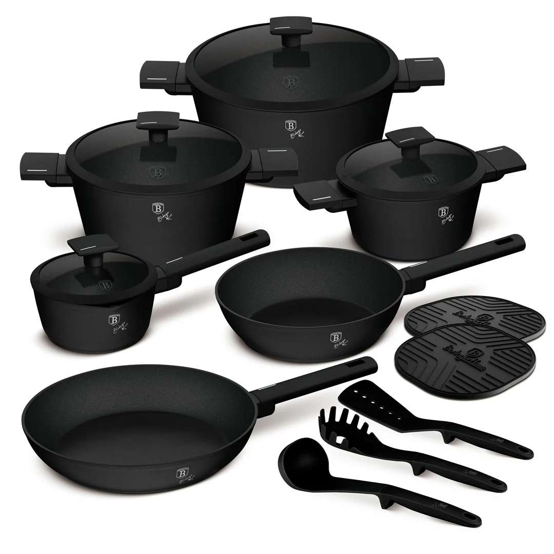 15-Piece Matt Black