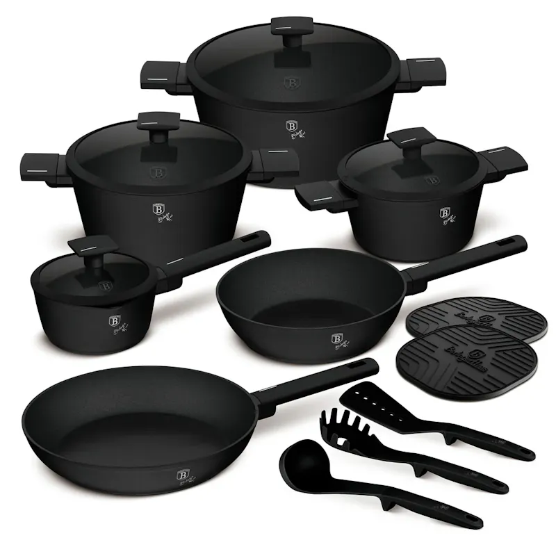 15-Piece Matt Black