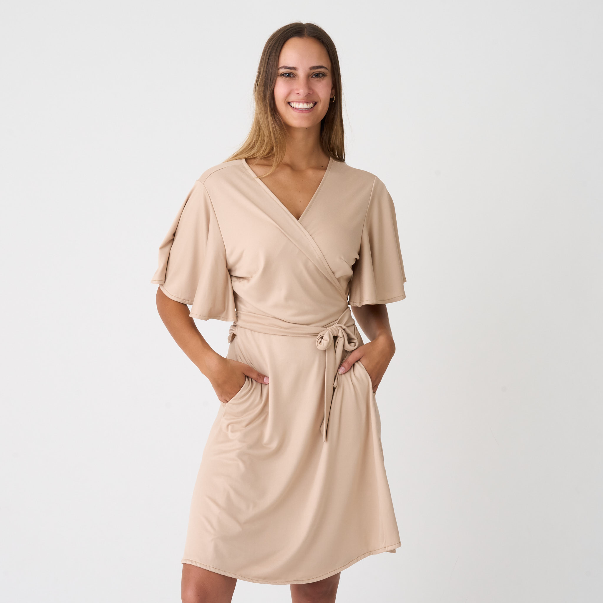 Ladies Wrap Dress With Pockets