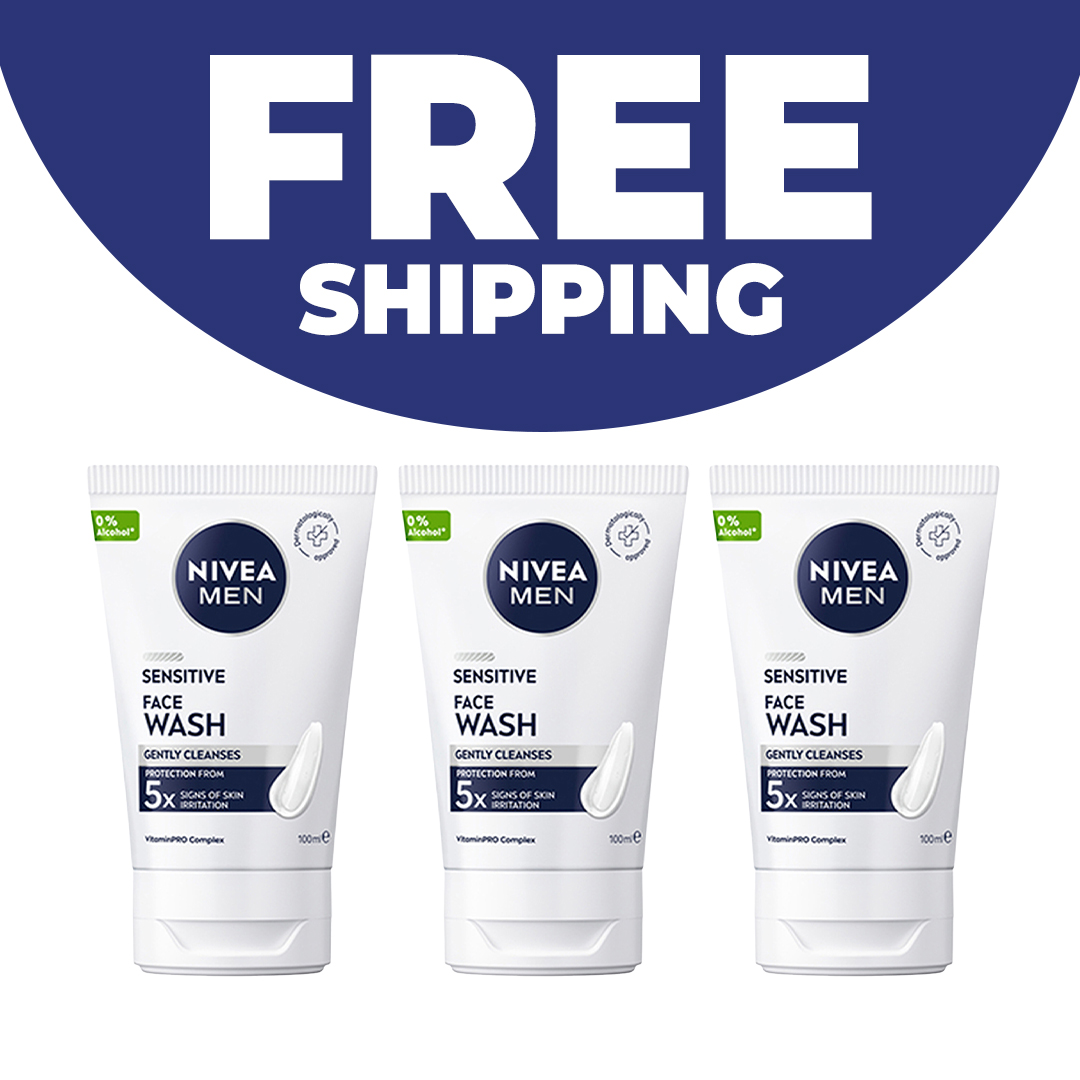 3x 100ml Sensitive Face Washes