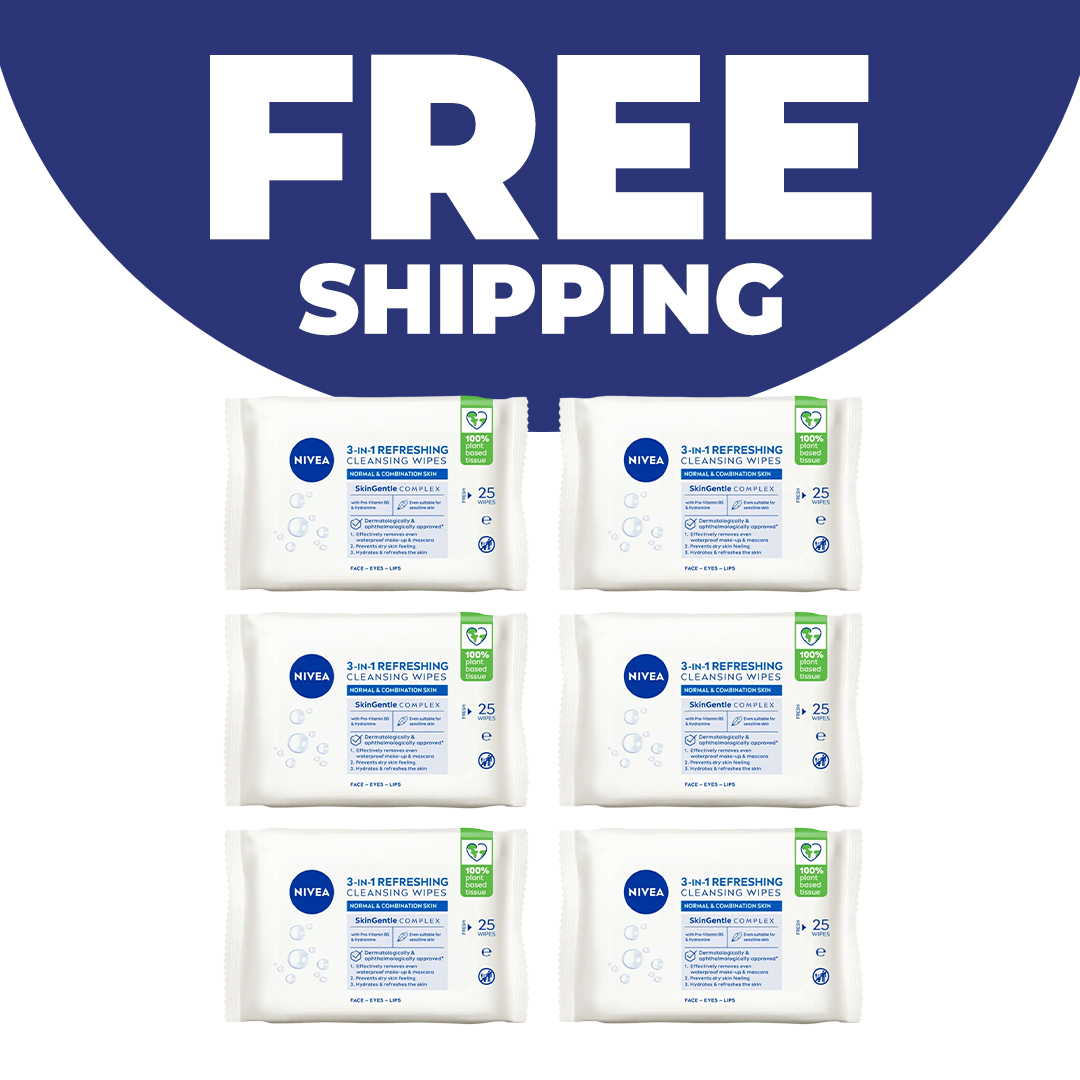 6x 25's Biodegradable Cleansing Wipes