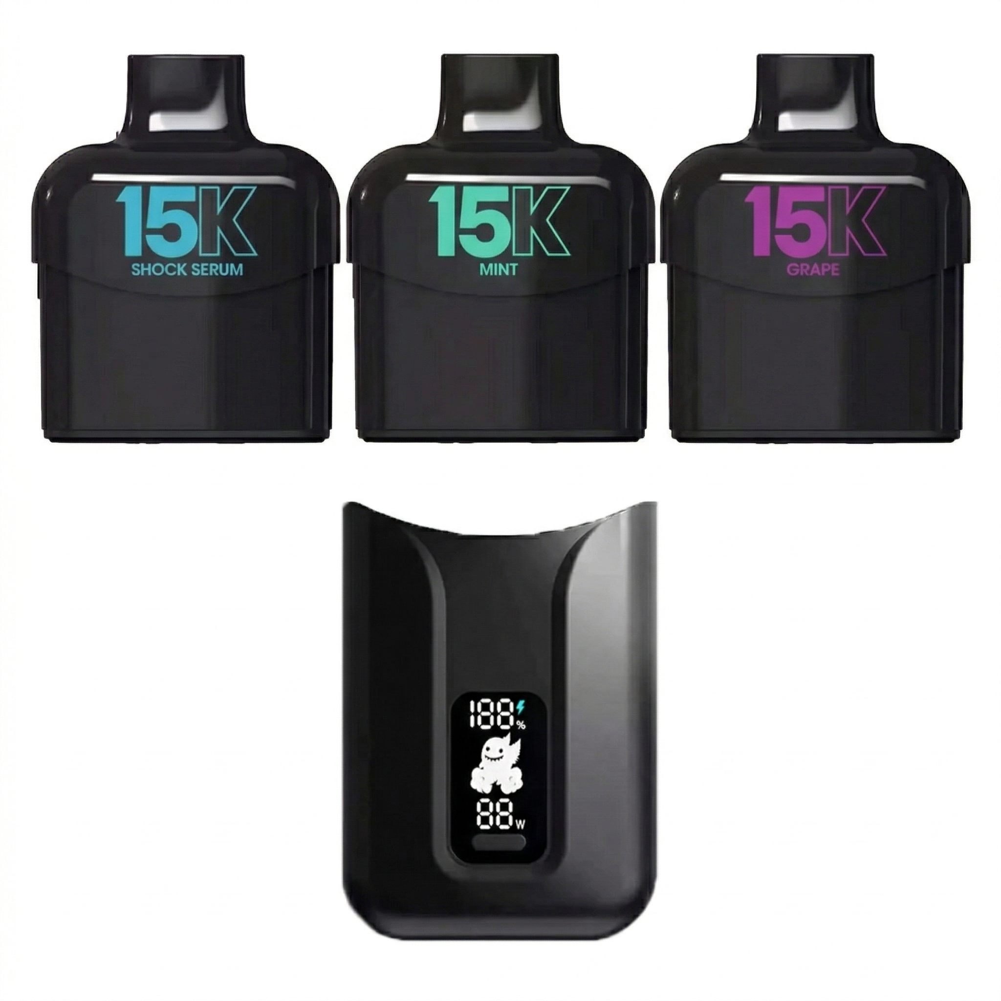 Mint + Grape + Shock Serum+ E-Pod Battery