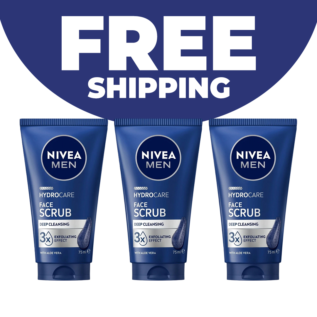 3x 75ml Protect & Care Face Scrubs