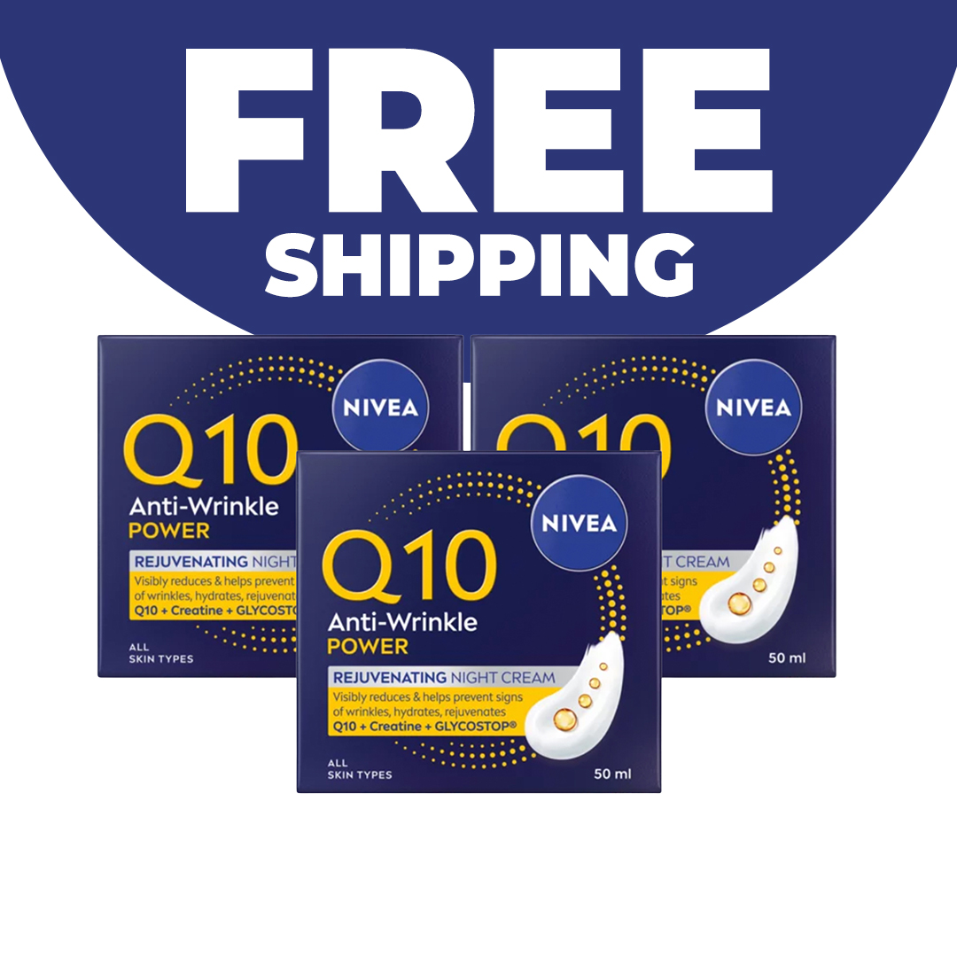 3x 50ml Q10 Power Anti-Wrinkle & Firming Night Creams