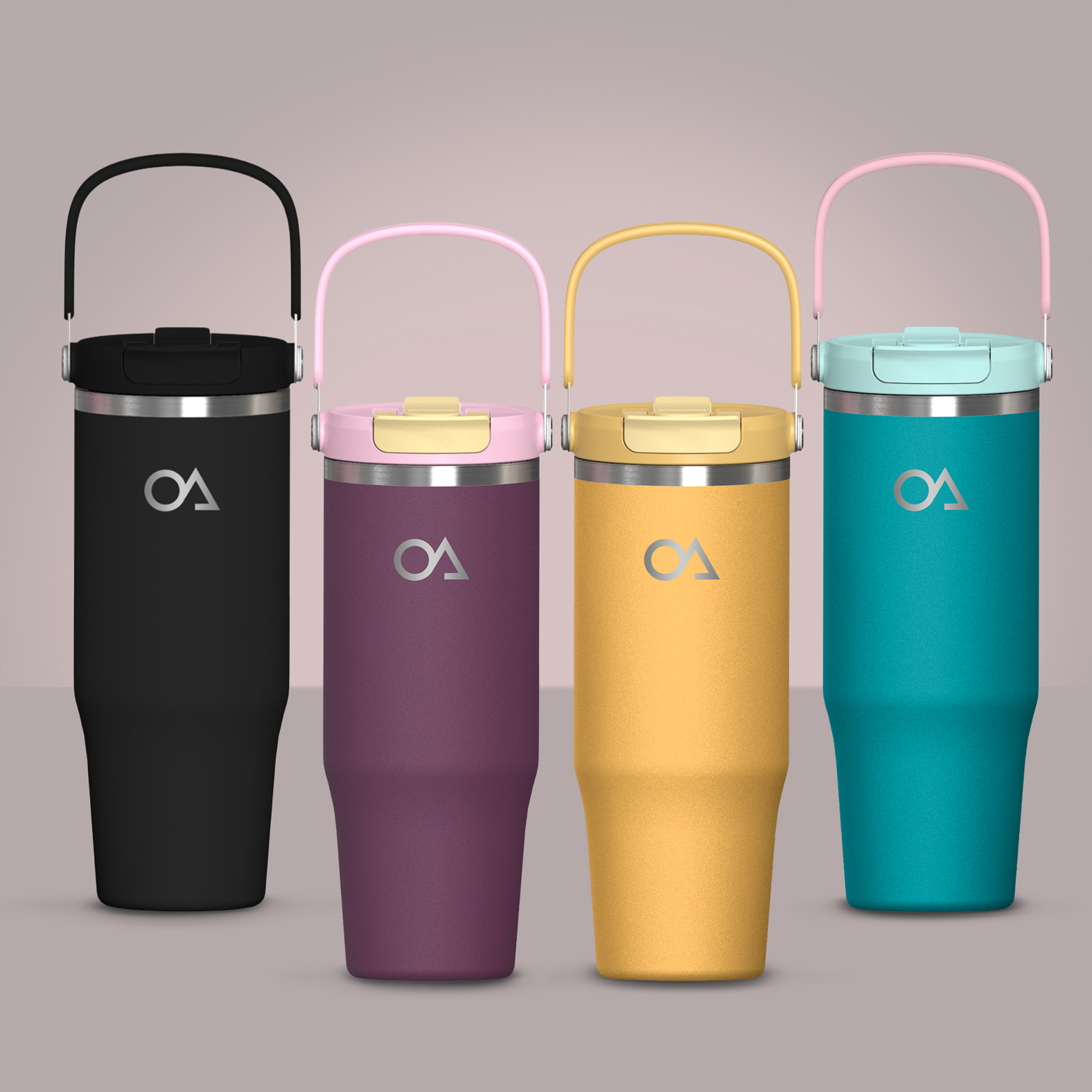 2x 946ml Leak-Proof Insulated Tumblers with Handles