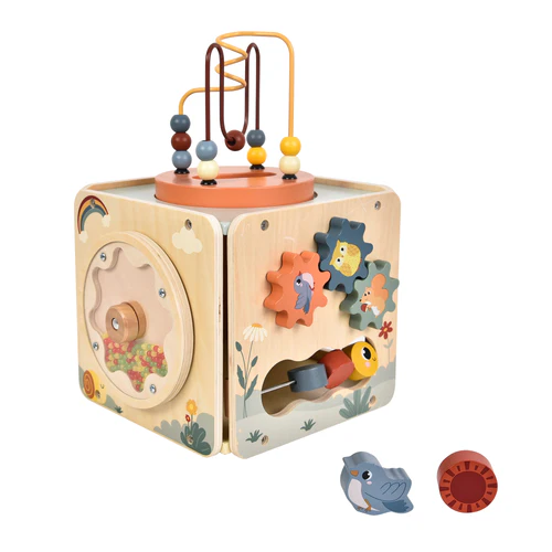 5-in-1 Wooden Forest Activity Cube