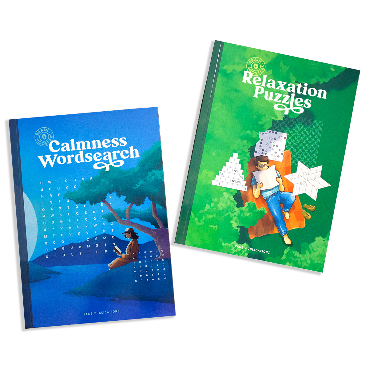 Calmness and Relaxation Puzzle Books (2 Books)
