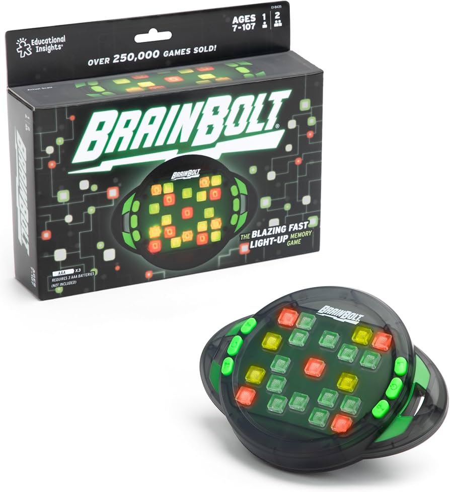 BrainBolt Electronic Memory Game with Lights and Sound