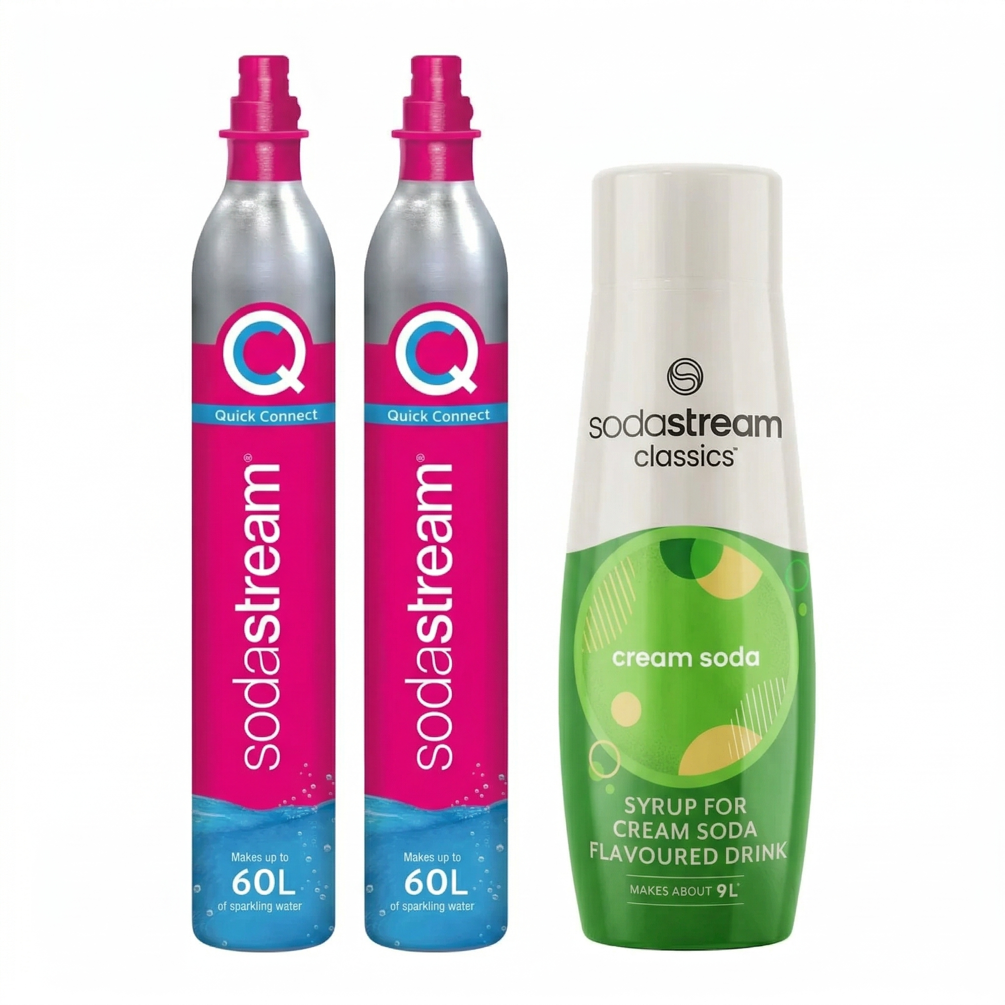 2x 60L CQC Cylinder and 440ml Cream Soda Syrup