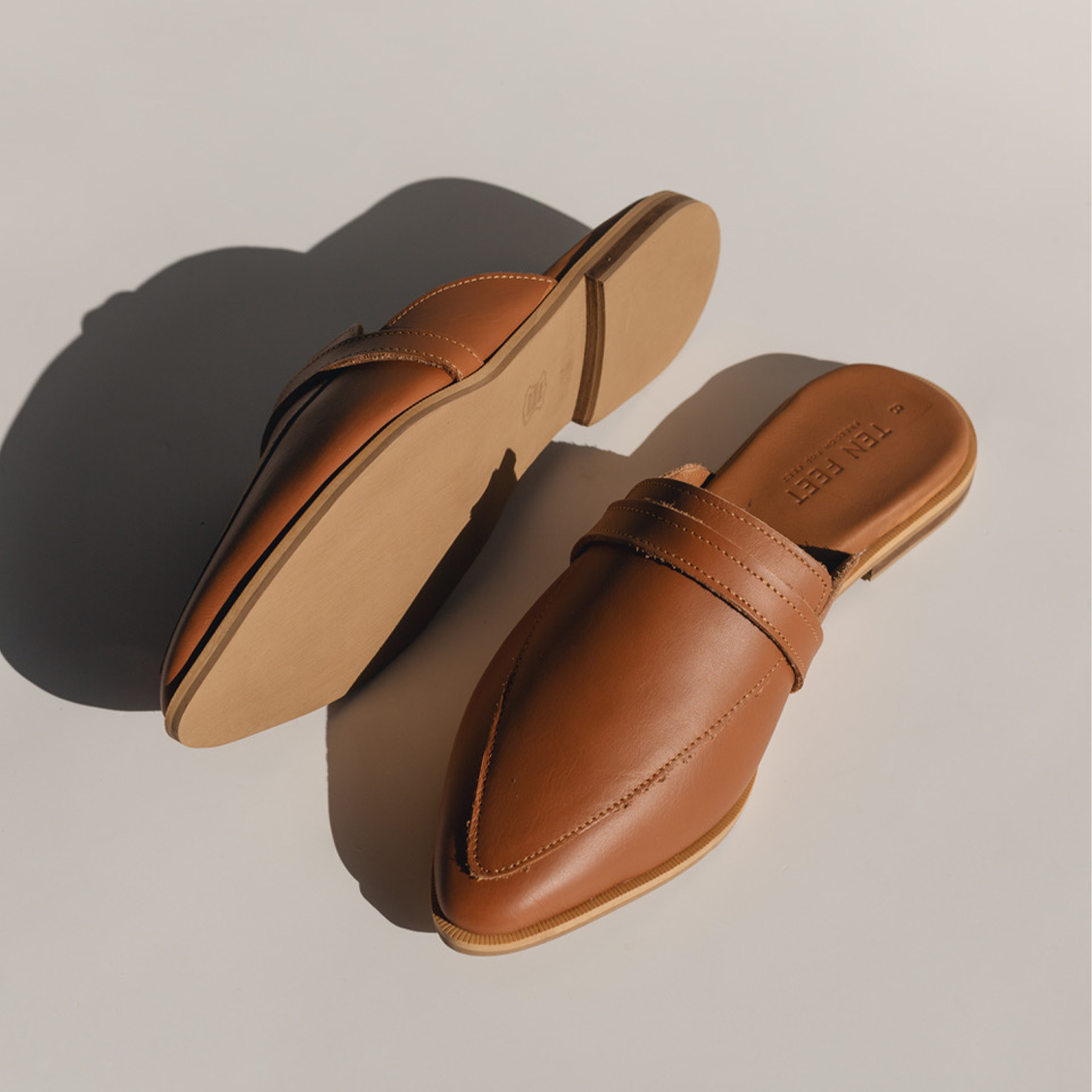 Ladies Genuine Leather Luna Mules