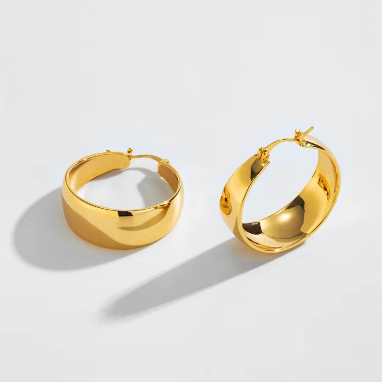 Silver or 18k Gold-Plated Aurora Hoop Earrings