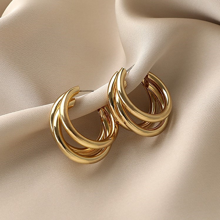 18k Gold-Plated Lea Hoops