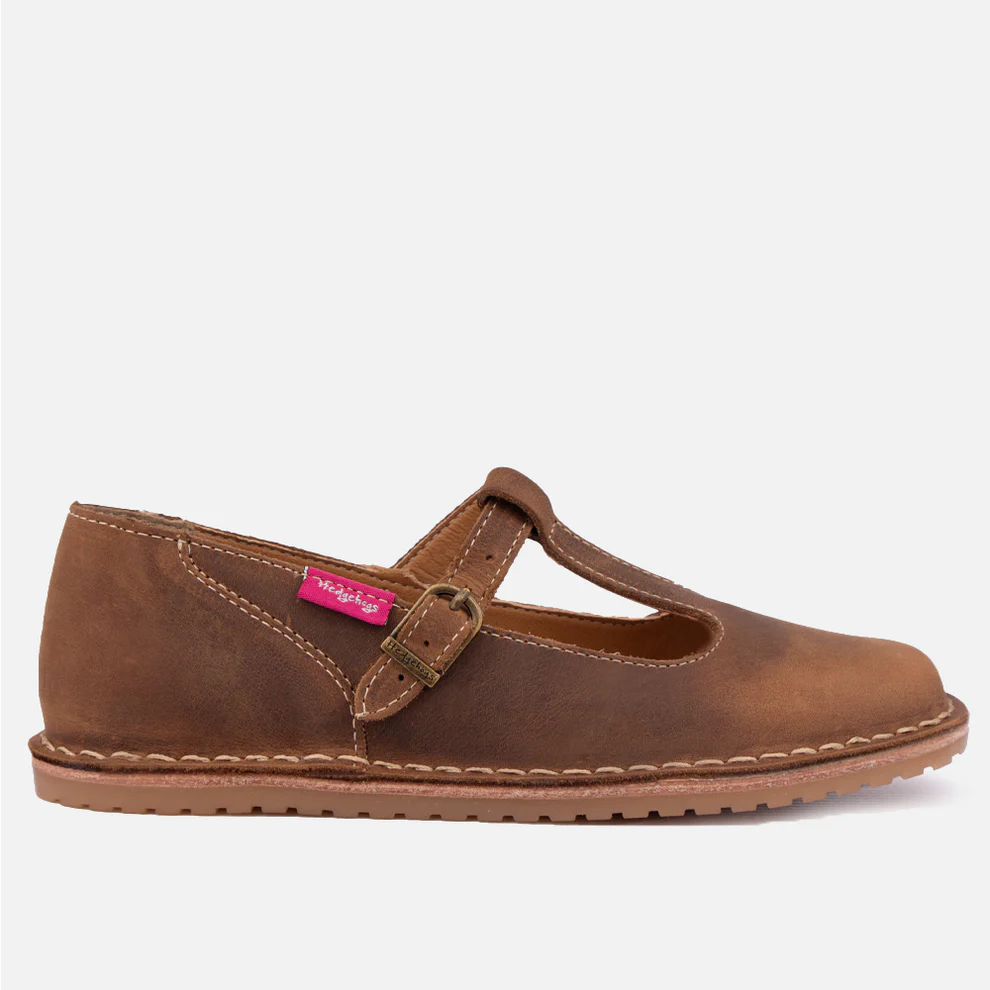 Ladies Genuine Nubuck Leather Kylie T-Bar Shoes