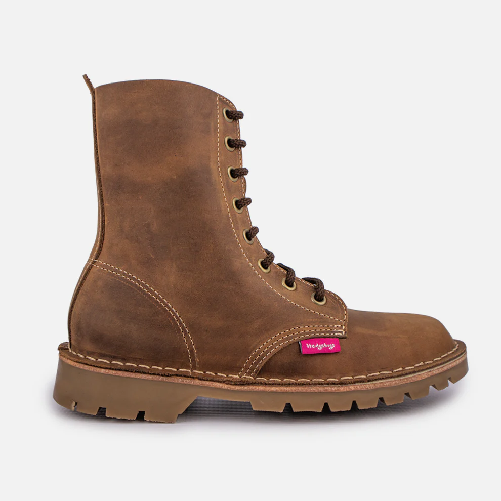 Ladies Genuine Nubuck Leather Sia Combat Boots