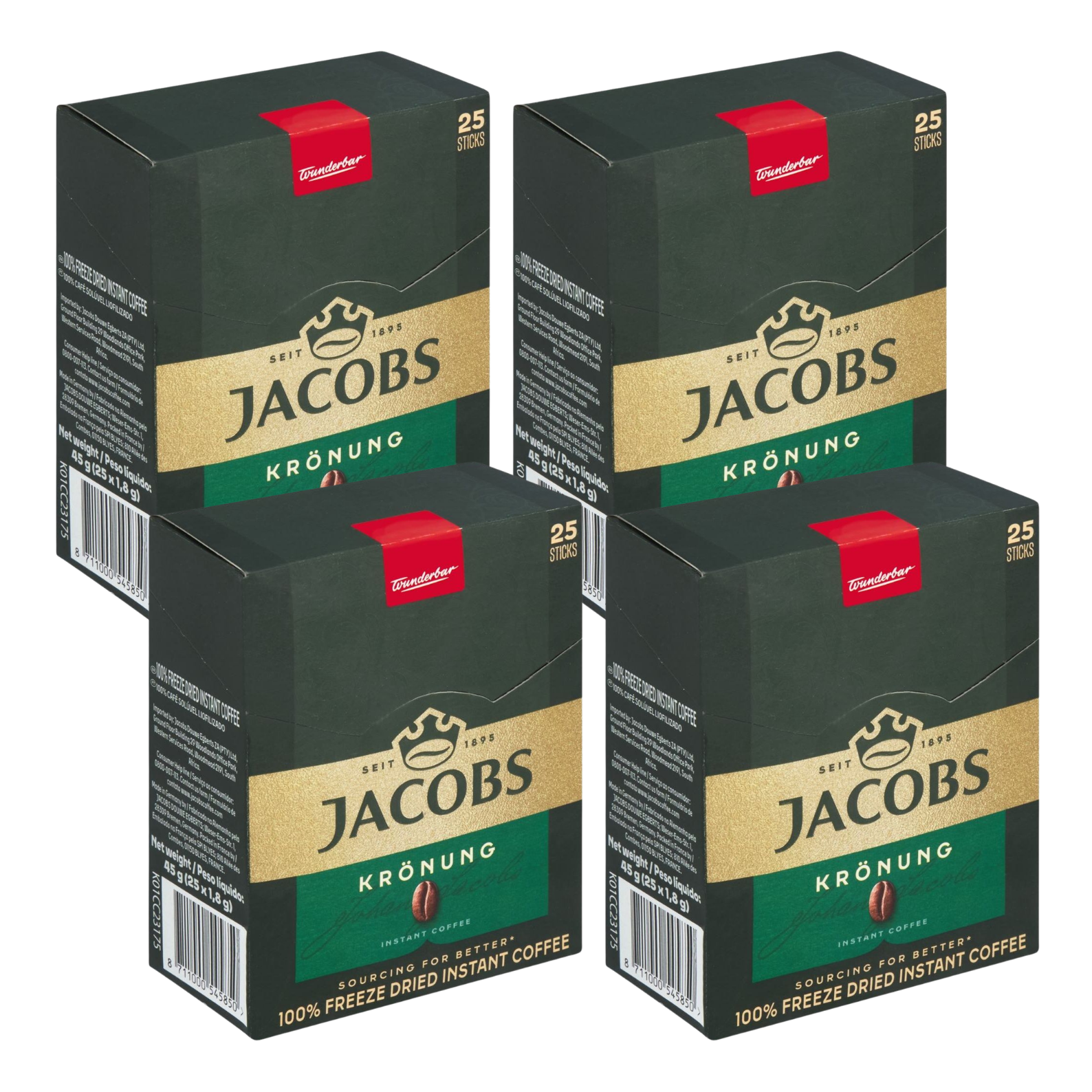 4x 25's Instant Coffee Sticks