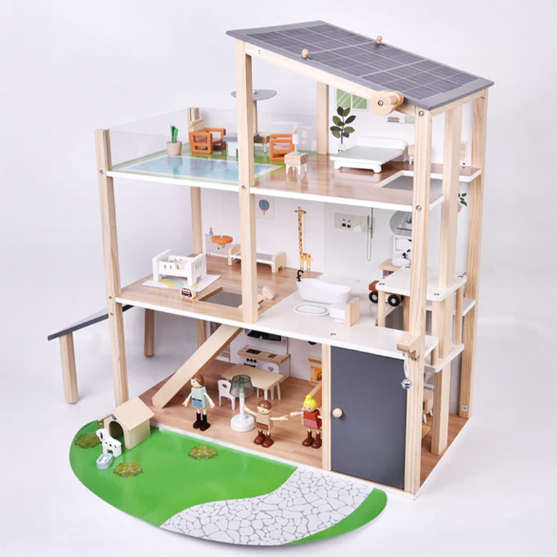 3-Storey Furnished Modern Dollhouse