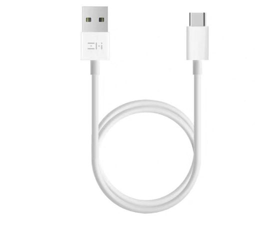 4x 1m 3A USB-A to USB-C Fast Charging Cables White
