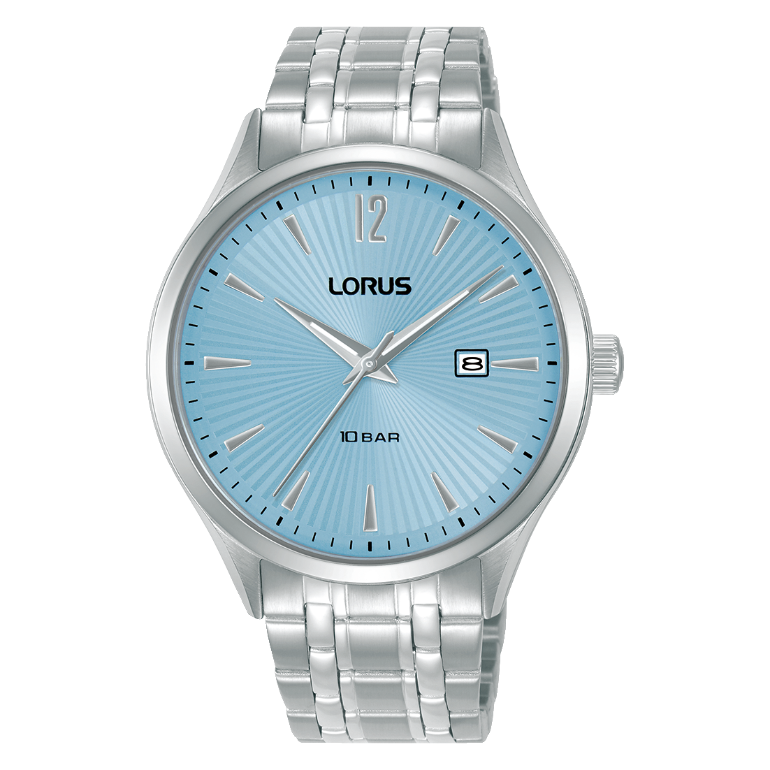 Men's Classic Light Blue Round Analog Watch