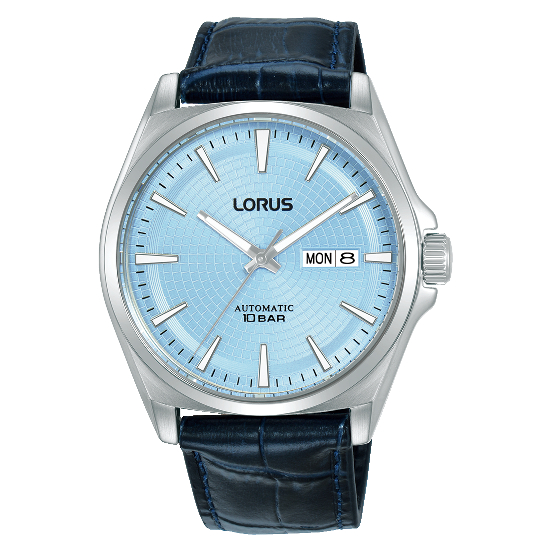 Men's Blue Genuine Leather Sports Watch
