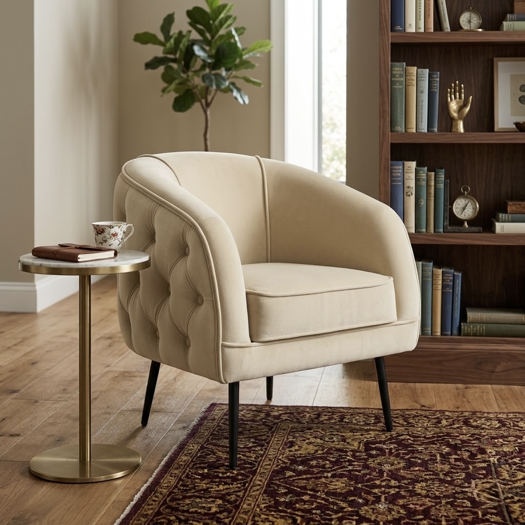 Belleau Button Velvet Chair