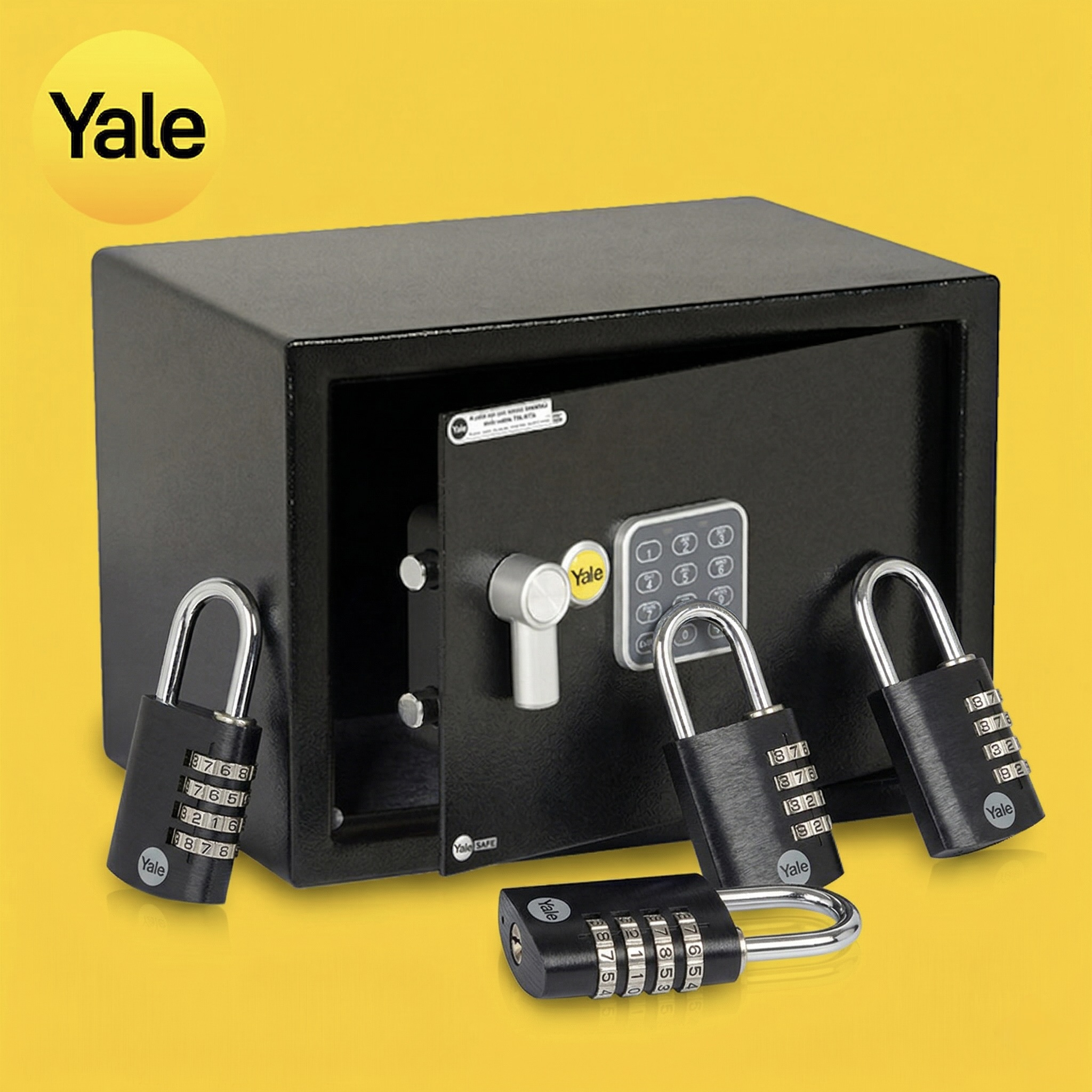 Electronic Home Safe with 4x Padlocks