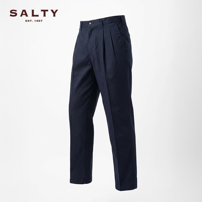 Men's Cotton Pleated Chino Pants
