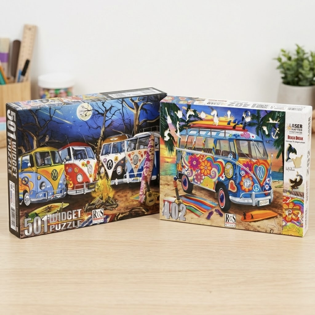 2x Colourful Puzzles