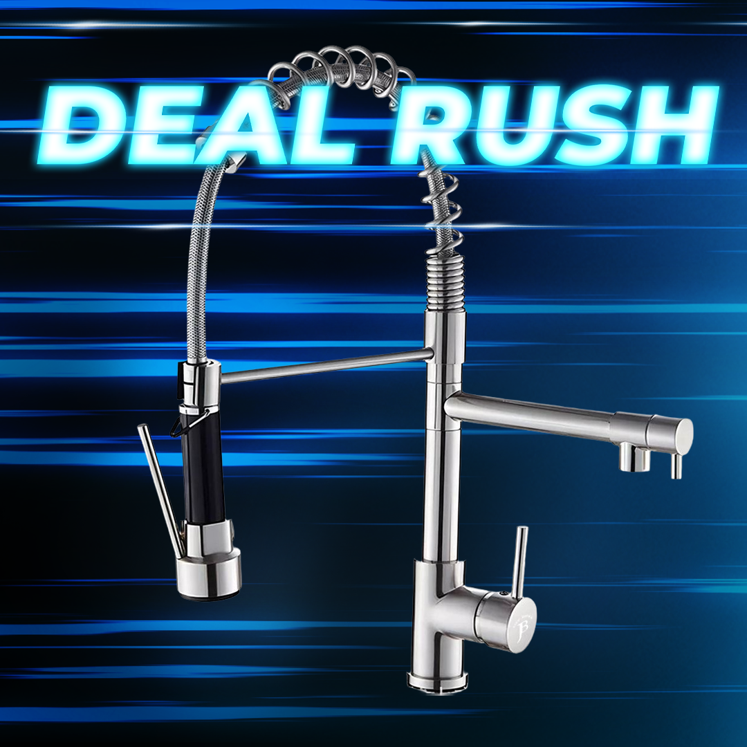 Industrial-Style Pull-Down Kitchen Faucet