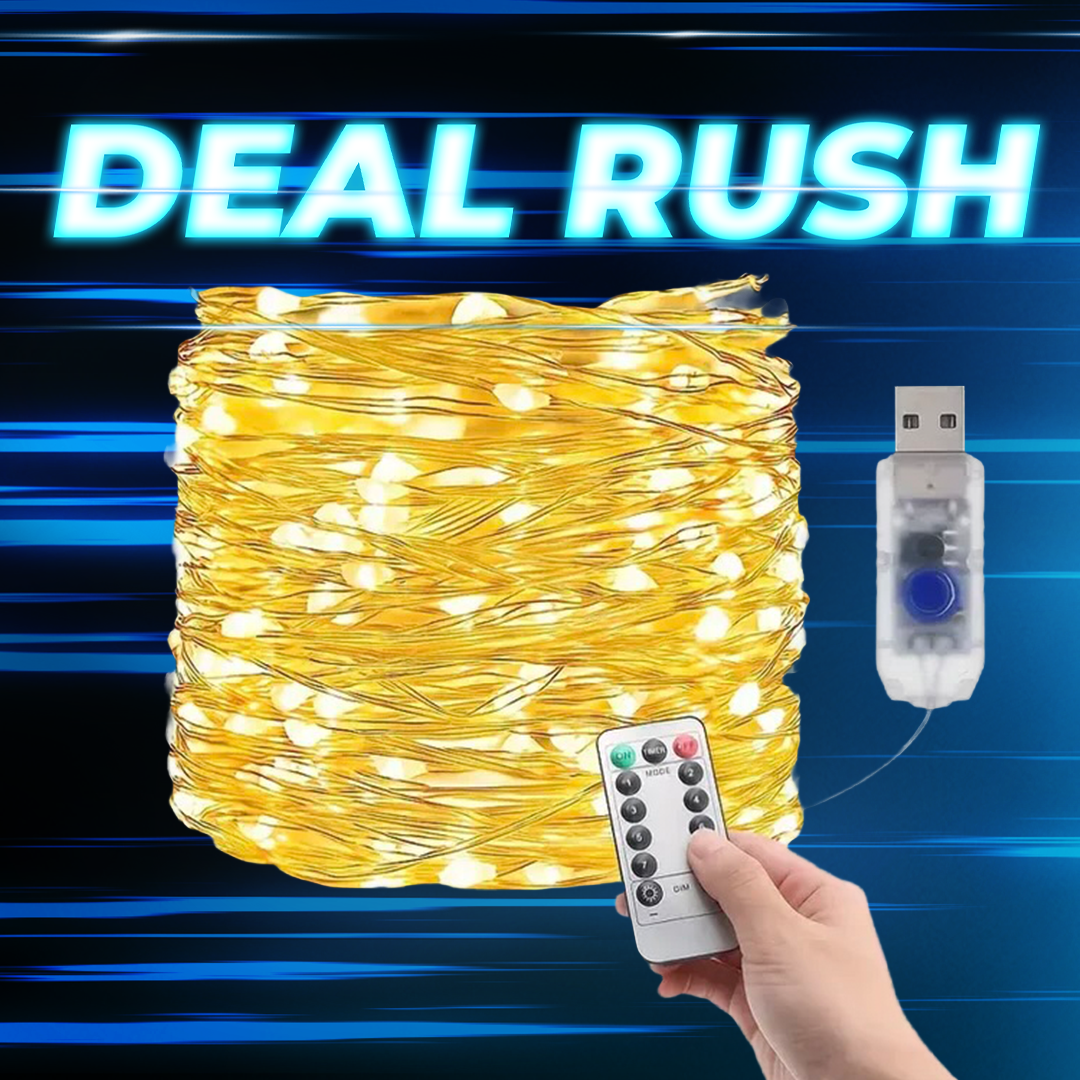 10m USB-Powered 100 LED Copper Wire String Light with Remote