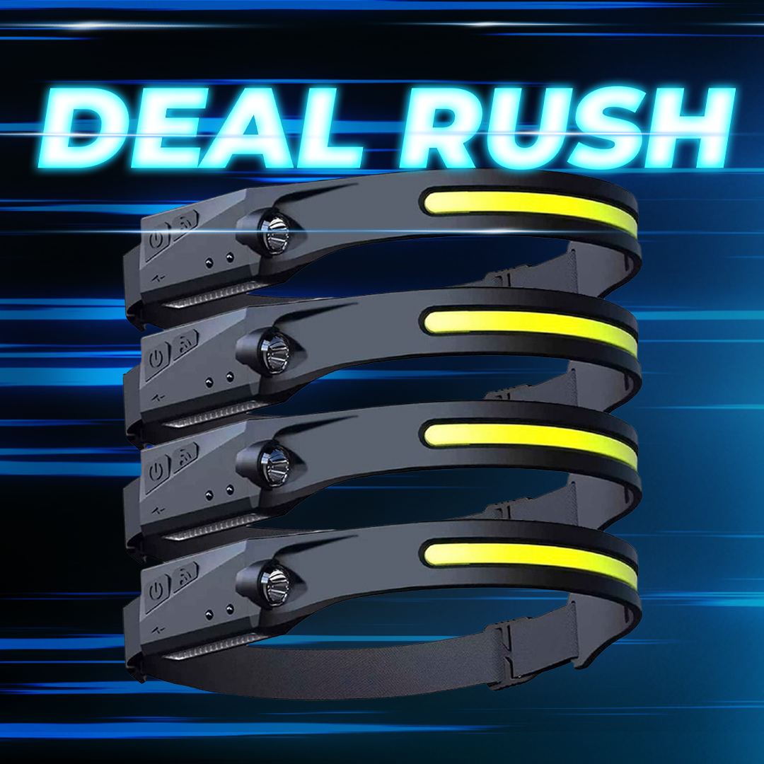 4x USB Rechargeable LED Headlamps